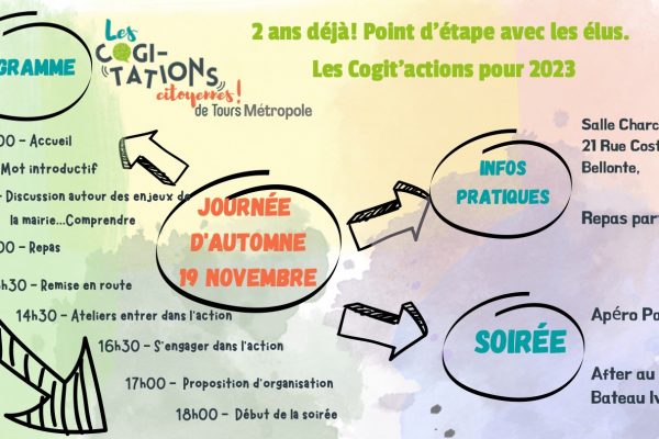 Programme de la journée d'automne 2022 des cogitations citoyennes de Tours